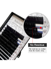 16 filas/caja, mezcla de 7 a 15 mm en una bandeja, visón sintético