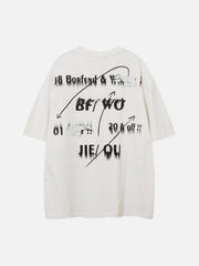 Neon Portrait Graffiti Cotton Graphic Tee