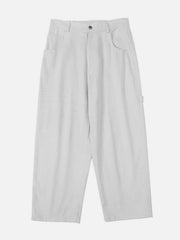 Solid Color Embroidery Pants