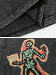 Electric Shock Skeleton Graphic Tee