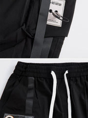 Ribbons Drawstring Function Cargo Pants