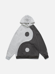 Yin Yang Gossip Patchwork Hoodie