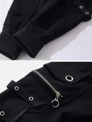 Zipper Multi Pockets Harem Pants