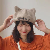 Sweet Kawaii Cat Ear Beret Hat