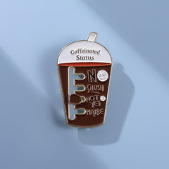 Pines creativos deslizantes con forma de té con leche y perlas