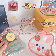 Portalápices con forma de oso de dibujos animados para estudiantes