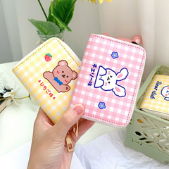 Cute Club Check Coin Purse