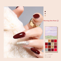 16 Colors Solid Butter Nail Gel Palette