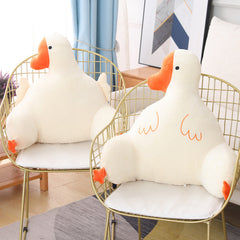 Lindo cojín de ganso blanco