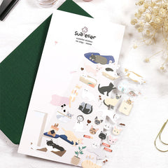 Pegatina de gato de Suatelier