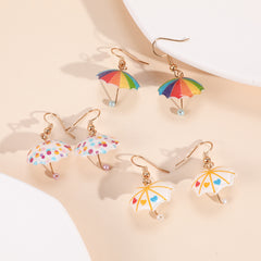 Kawaii Rainbow Umbrella Earrings