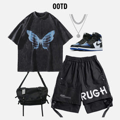 Bone Butterfly Washed Graphic Tee