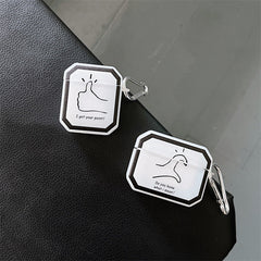 Estuche para Airpods con diseño de dedo de dibujos animados y personalidad