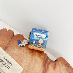 Estuche para AirPods con dibujos animados de pintura al óleo