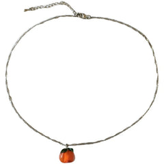 Cute Little Persimmon Pendant Necklace