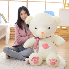 Oso de peluche de 45 a 110 cm para pareja, muñeco de peluche con forma de corazón, suave, regalo de Año Nuevo para novia o novio.
