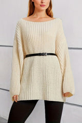 Dropped Shoulder Mini Sweater Dress
