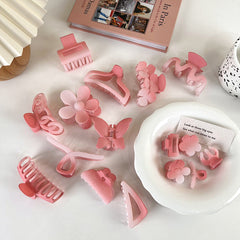 Pinza de agarre con degradado de flor de cerezo rosa esmerilado