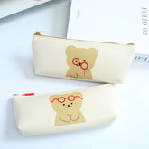 Estuche para lápices con forma de oso de gafas