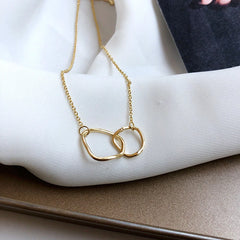 Collar geométrico metálico