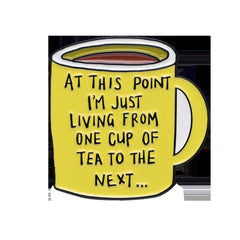 Pins creativos con forma de taza de dibujos animados