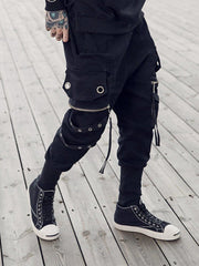 Zipper Multi Pockets Harem Pants