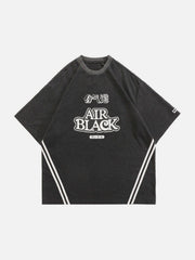 Waffle Pattern Letters Graphic Tee