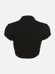Vintage Hollow Out Slim Fit Tee