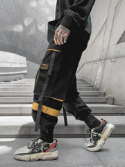 Function Patchwork Multi Pockets Cargo Pants