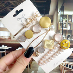 Pearl Crystal Hair Clip For Women Korean Fashion Hairpin