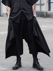 Dark Irregular Personality Oversized Culottes Pants