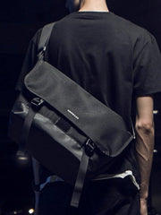 Patchwork Waterproof Buckle Messenger Bag