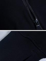 Functional Double Zipper Turtleneck Hoodies