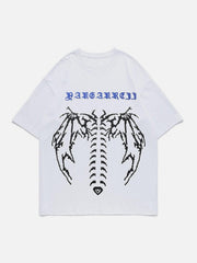 Deformation Graphic Solid Color Tee