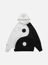 Yin Yang Gossip Patchwork Hoodie