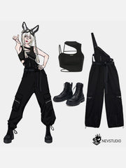 Irregular Hollow Slim Vest