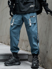Techwear Side Zipper Print Cargo Pants