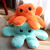 Pulpo de peluche de doble cara con forma de trompeta que cambia de humor
