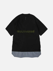 Cyberpunk Fake Two Patchwork Cotton Tee