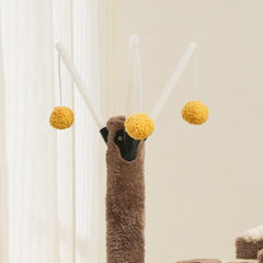 Árbol para gatos con forma de pizza