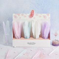 Bolígrafo de gel con forma de pluma creativa (2 unidades)