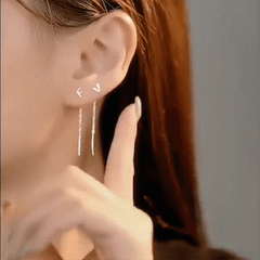 Pendientes de plata 925 con letras brillantes, oferta especial