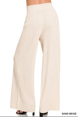 Viscose Ribbed Sweater Pants