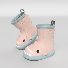 Botas de lluvia antideslizantes con diseño de tiburón kawaii