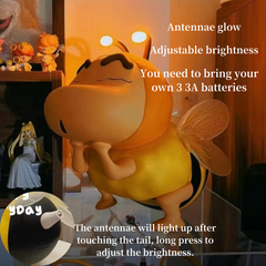 Adorno de luz nocturna con forma de abejita de dibujos animados kawaii