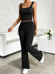 Devine Square Neck Top and Pants Set