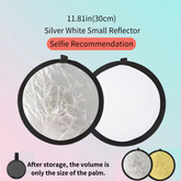 Reflector de luz de relleno fotográfico plegable dos en uno