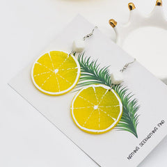 Pendientes de fruta, naranja y limón