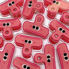 Clip de papel con emoji acrílico kawaii