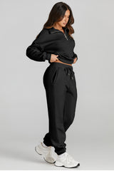 Zip Top and Drawstring Pants Set